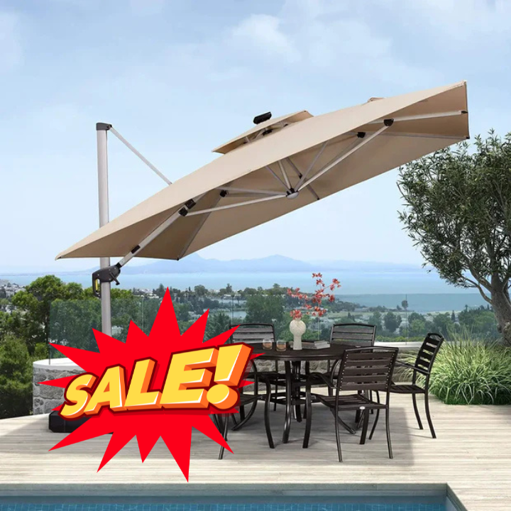 PatioGlam™ Solar-powered LED umbrella